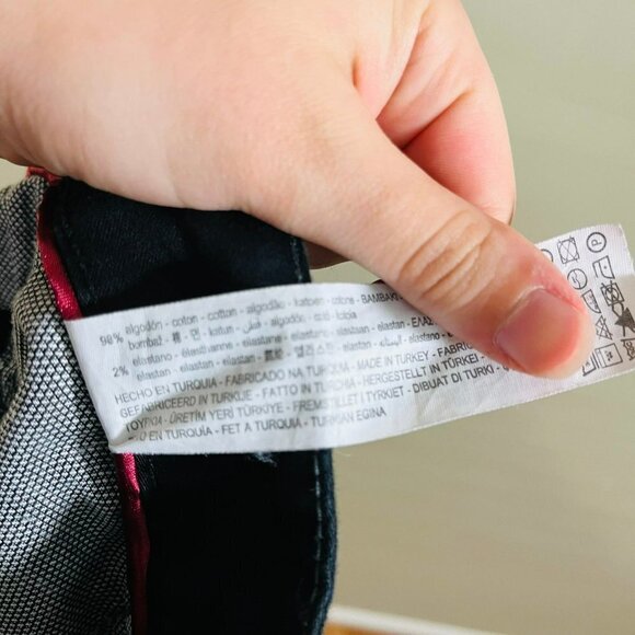 Zara The Skinny Fit Jeans in Deep Black SZ 30 Cotton - Picture 10 of 10